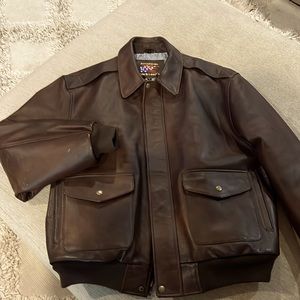 Mens Leather Bomber Jacket